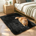 3x5 Black Fluffy Soft Area Rug Non-Slip by ModernHomeDecor