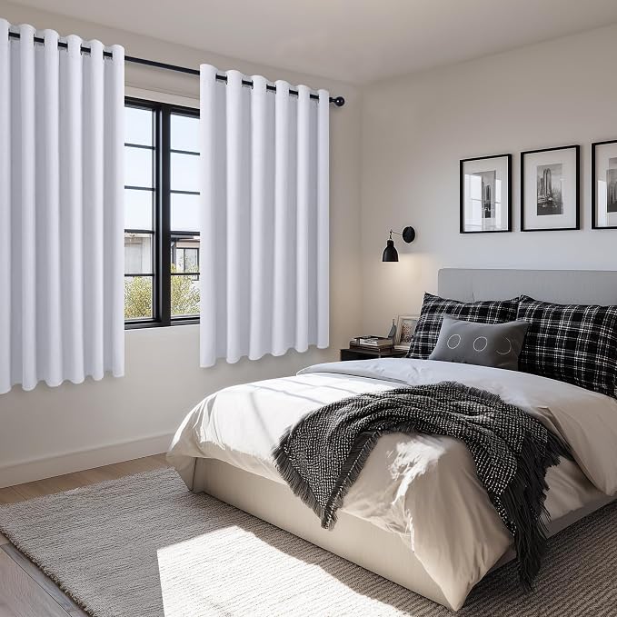Room Darkening Curtains for Bedroom, 70 x 63 Inches, Energy Saving, Window - Image 6