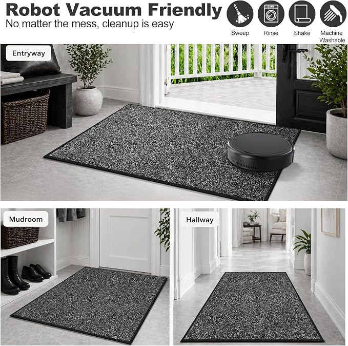 Super Absorbent Front Door Mat, Non-Slip Washable Indoor Doormats, Low Profile - Image 6