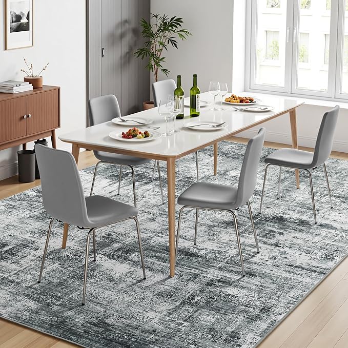 9x12 Area Rug for Living Room, Abstract Washable Non-Slip Large Rugs, Dining - Image 6