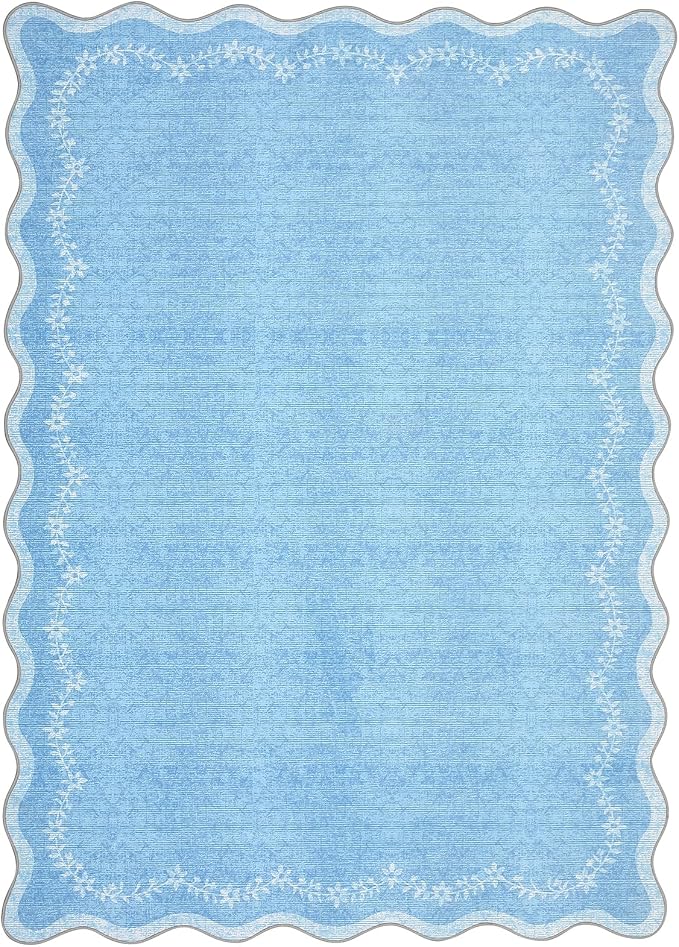 GarveeHome 6x9 Scalloped Area Rug Soft Washable Rug - Image 5