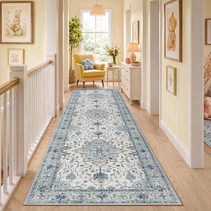 RELEANY Washable Area Rug, Runner 3'x10', Water Repellent, Pet Friendly by RELEANY