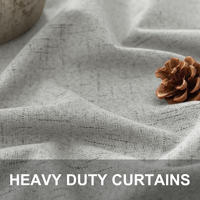 Light Grey Black Out Curtains 72 Inch Long - Image 2