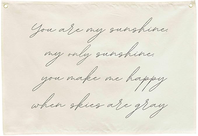 You Are My Sunshine-Nursery Rectangular Canvas Banner-Boho Flag Wall Sign Decor for Toddler Boy Girl Kids,Baby Room Above Crib Bedroom Playroom Reading Room Decor-Baby Shower Birthday Christmas Gift