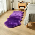 duduta Purple Faux Sheepskin Runner Rugs 2x6 ft, Fluffy Fur Couch Covers | Shag by duduta