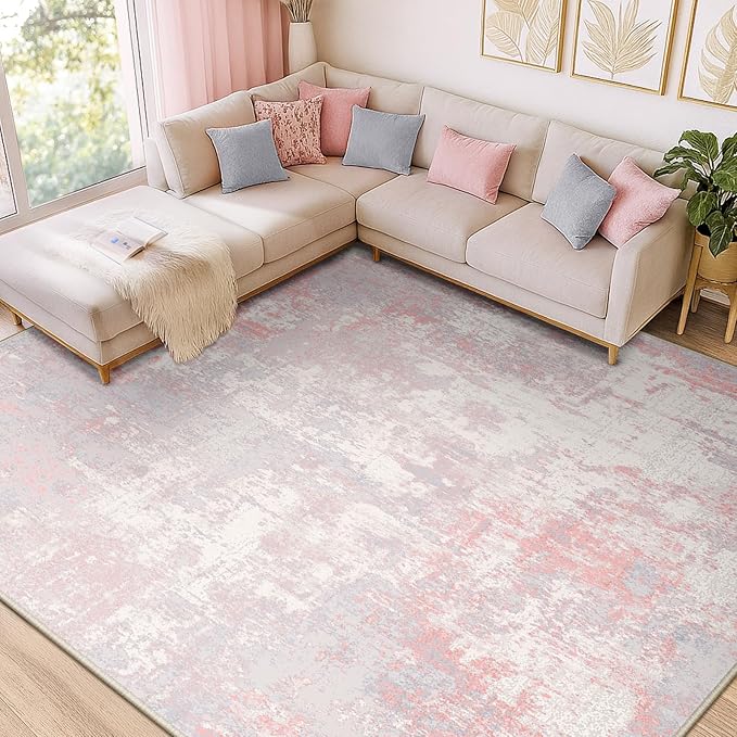 RELEANY Washable 10'x14' Abstract Area Rug - Image 8