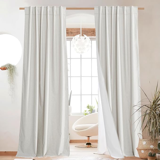 NICETOWN 100% Blackout Linen Curtains by NICETOWN