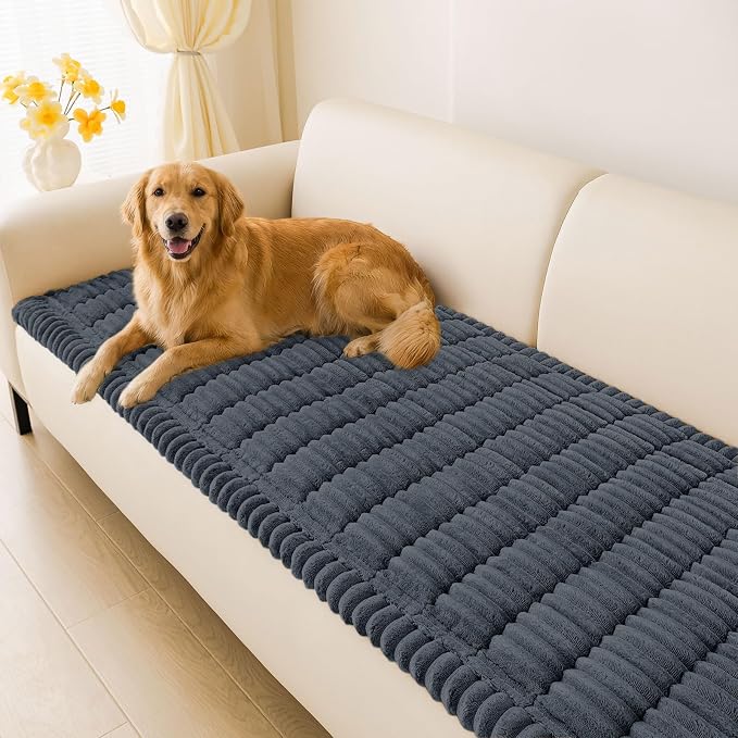 Couch Cover for Dogs, Washable Non Slip Plush Flannel Sofa Protector | Thick by hyha