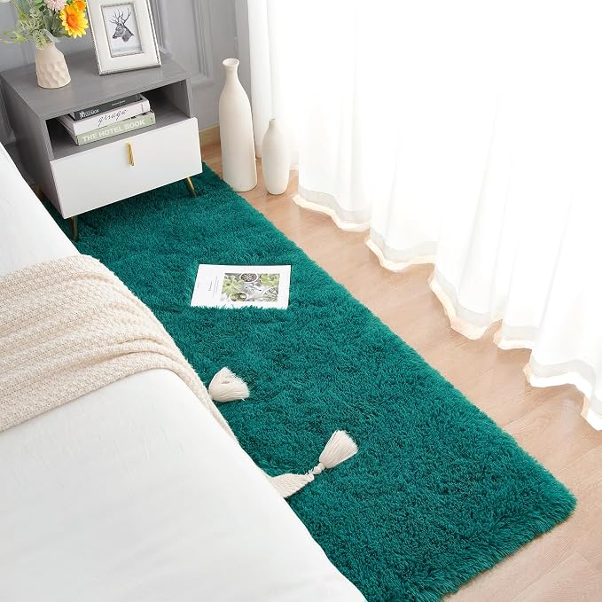 Chicrug Soft Runner Rug for Bedroom Living Room Plush Fluffy Rug 2x6 | Shag - Image 4