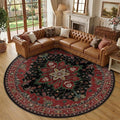 RELEANY Washable Area Rug, Round 10ft, Water Repellent, Pet Friendly, Vintage by RELEANY
