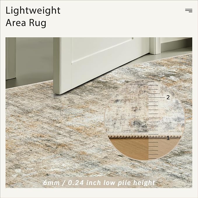 Soalmost Abstract Rug 5x7 Washable Area Rugs - Image 7