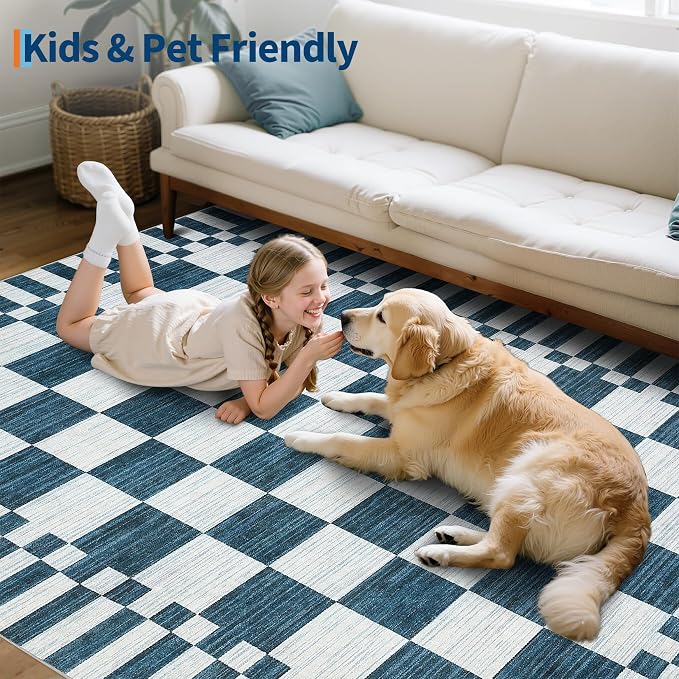 GarveeHome Checkered Washable 2x3 Rug Small Area Rugs Non-Slip - Image 9