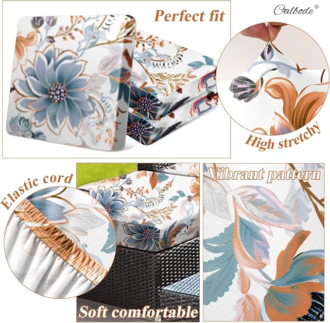CALBODE 12Pcs High Elastic Digitally Printed Sofa Seat Cushion Cover - Image 4