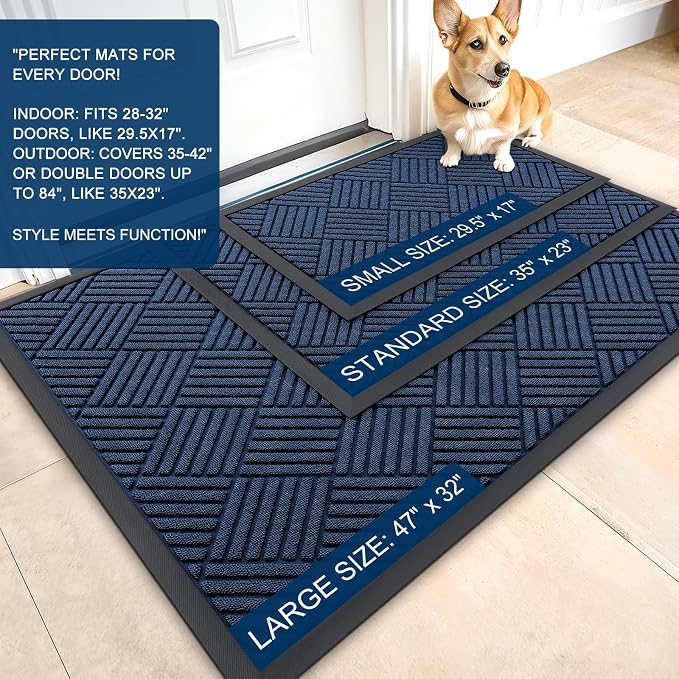 OLANLY Front Door Mat Outside Entrance 59x23, Waterproof Heavy-Duty Doormat | - Image 2