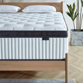 King Size Mattress, 12 Inch Innerspring Hybrid Mattress in a Box with Gel Memory Foam, Individually Wrapped Encased Coil Pocket Spring Mattresses, Pressure Relief, Medium Firm, 76"*80"*12"