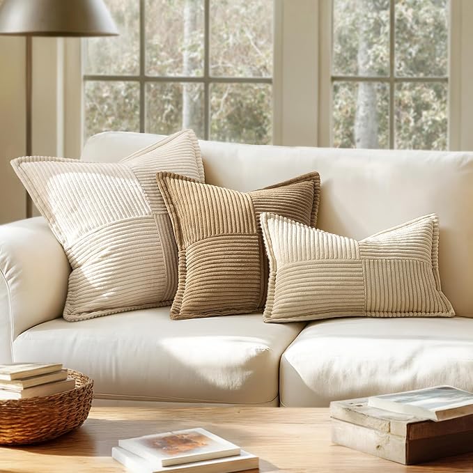MIULEE Decorative Lumbar Throw Pillow Covers 12x20 Inch Cream 2 Pack | Boho - Image 4