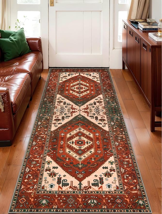 SERISSA 2x5 Washable Non Slip Boho Runner Rug - Image 3