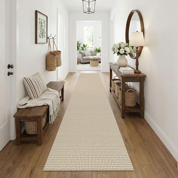 KOZYFLY Cotton Runners Rugs for Hallway 2.5'x10', Washable Runner Rug, Woven - Image 8