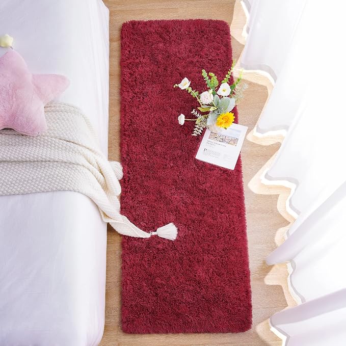 Chicrug Soft Runner Rug for Bedroom Living Room Plush Fluffy Rugs 2x6 | Shag - Image 4