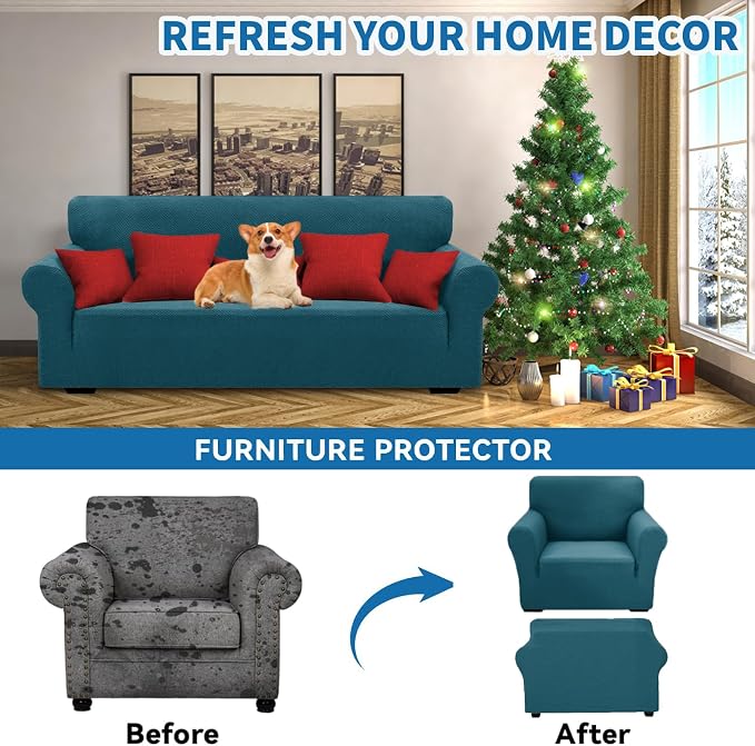 XINEAGE New Stretch Armchair Covers 1 Piece Chair Slipcovers Chair Protector - Image 4