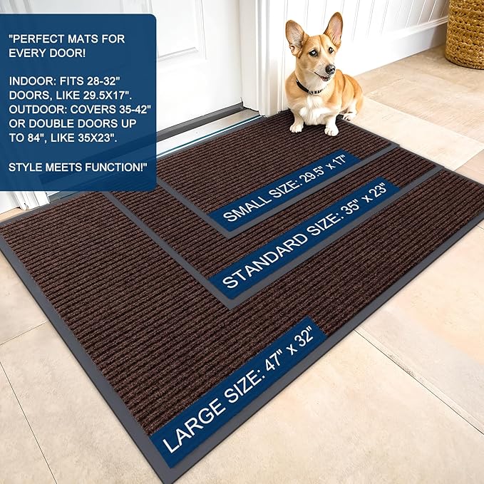 OLANLY Front Door Mat 71x47, Waterproof Heavy-Duty Indoor Outdoor Doormat | - Image 2