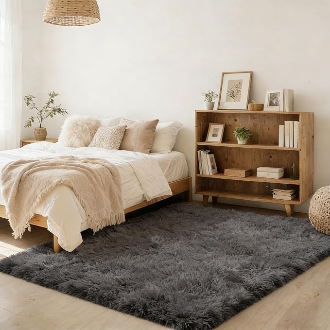 9x12 Area Rug Fluffy Shaggy Ultra Soft Faux Fur Non-Slip Machine Washable Carpet - Image 4