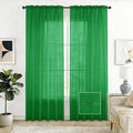 SpaceDresser Check Sheer Curtains 84 Inches Long by SpaceDresser