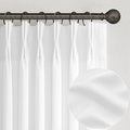 White Linen Sheer Curtains 84 Inches Long 2 Panels, Neutral Textured Pinch by PleatedDrapes