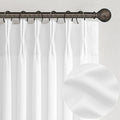 108 Inch White Linen Semi Sheer Curtains by PleatedDrapes