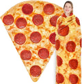 Jorbest Pizza Blanket Birthday Gifts for Women Men Teen Boys Girls, Double Sided Novelty Pizza Throw Blanket Funny Gifts for Adult and Kids, 285 GSM Soft Flannel Fun Food Blanket (Red, 60 inches) ﻿