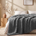 L'AGRATY Chunky Knit Throw Blanket by LAGRATY