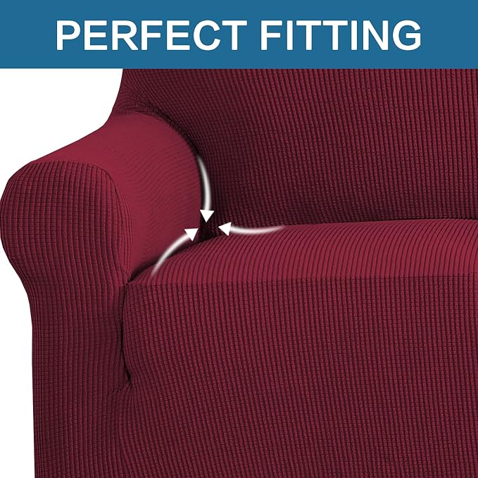 H.VERSAILTEX Armchair Cover High Stretch Sofa Slipcover 1 Piece Couch Covers - Image 5