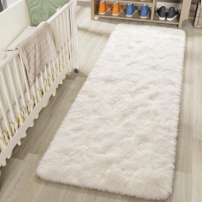 LOCHAS 2x6 Runner Rugs for Hallway, Fluffy Area Rugs for Bedroom, Cream | Ultra by LOCHAS
