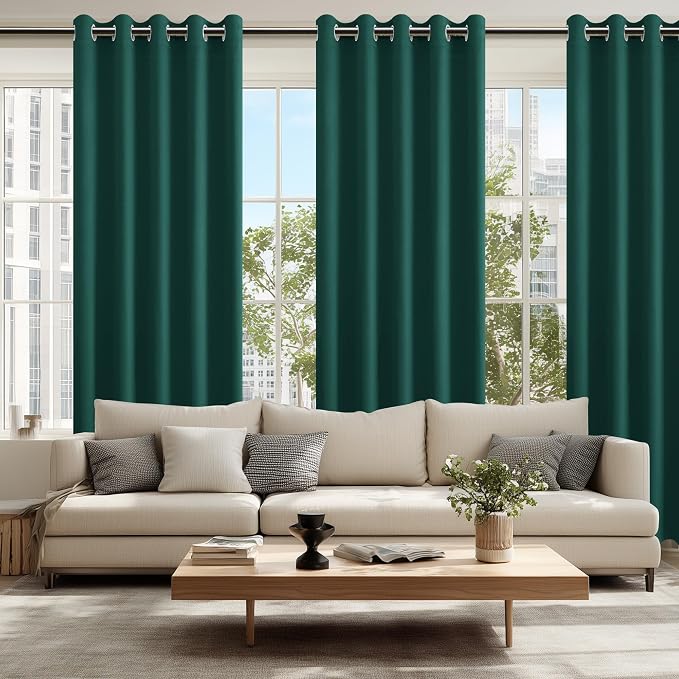 Blackout Curtains for Bedroom, 60 x 84 Inches Long, Hunter Green | Thermal - Image 6