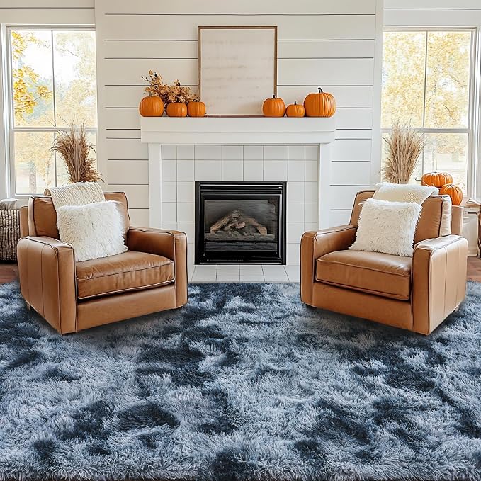 Pionblank Large Area Rug for Living Room 10x14, Fluffy Shag Rug - Image 5