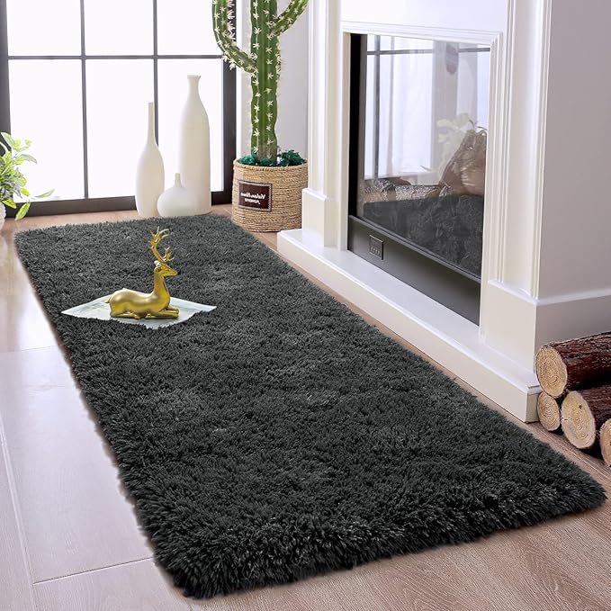 Chicrug Soft Runner Rugs for Bedroom Living Room Plush Fluffy Rug 2x6 | Shag - Image 2