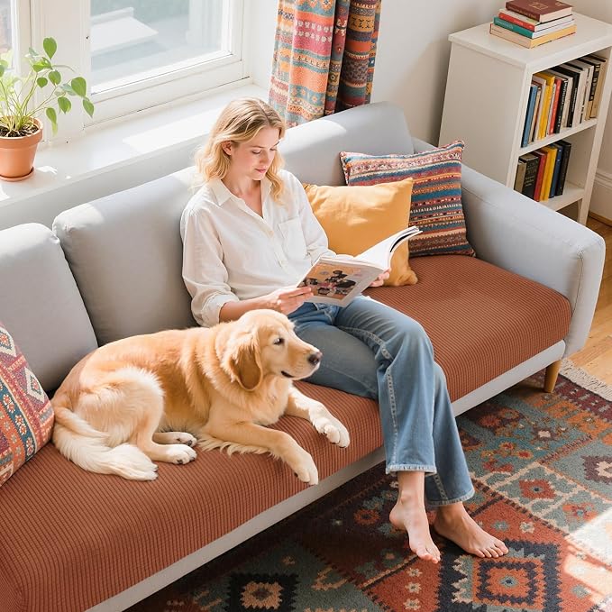 Hokway Couch Cushion Covers Stretch Cushion Covers Sofa Seat Cushion Slipcover - Image 6