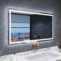 LED Bathroom Mirror 55"x 30",Front Lit and Backlit Bathroom Mirror with Lights,Stepless Dimmable,Anti-Fog, Shatter-Proof, Memory, 3 Colors Lighted Vanity Mirror (Horizontal/Vertical)