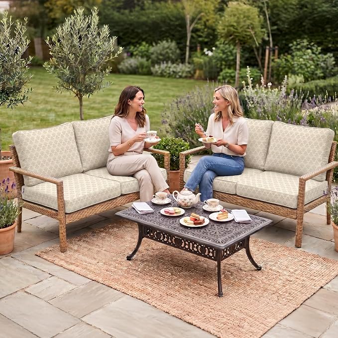 8Pcs Patio Cushion Covers Stretch Outdoor Furniture Protector Slipcovers | - Image 2