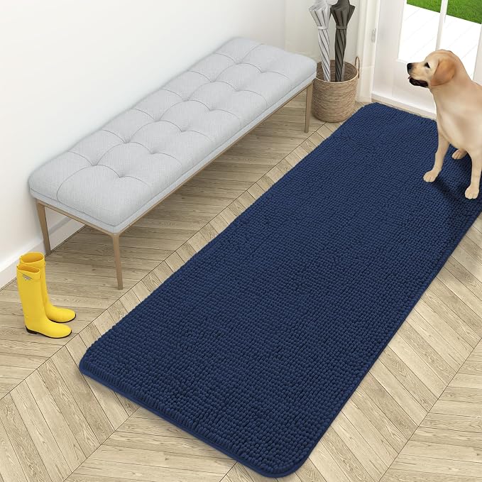 OLANLY Dog Door Mat for Muddy Paws 59x24, Super Absorbent Chenille Mud Mat | by OLANLY