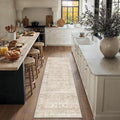 Schweek 2x5 Beige Runner Rug Non-Slip Washable Neutral Rugs by Schweek