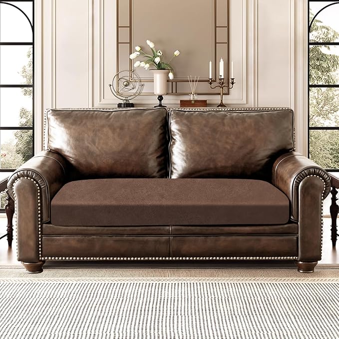 ANARACHON Leather Look Couch Cushion Covers Sofa Seat Slipcovers Sets Couches - Image 2