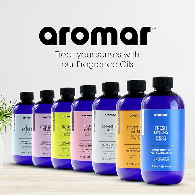 AROMAR Premium Fragrance Oil - Essential Oil for Diffusers & Home Aromatherapy - Sea Breeze - 8oz