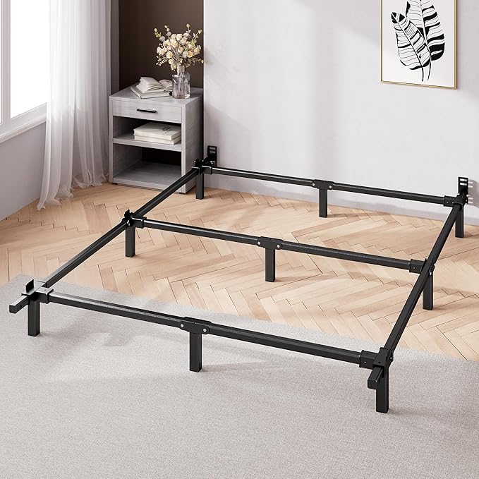 ZINUS 7 Inch Compack® Metal Bed Frame, Support Bed Frame for Box Spring and Mattress Set, Black, Full