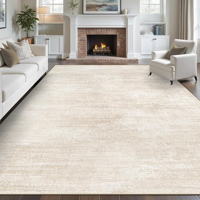 pmtsns Area Rugs 8x10 for Living Room: Washable Rug Modern Abstract Neutral by pmtsns