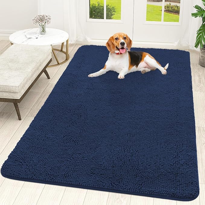 OLANLY Dog Door Mat for Muddy Paws 59x35, Super Absorbent Chenille Mud Mat | by OLANLY