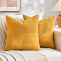 Fancy Homi 2 Packs Gold Yellow Samll Decorative Throw Pillow Covers 14x14 Inch by Fancy+Homi