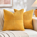 Fancy Homi 2 Packs Gold Yellow Samll Decorative Throw Pillow Covers 12x12 Inch by Fancy+Homi