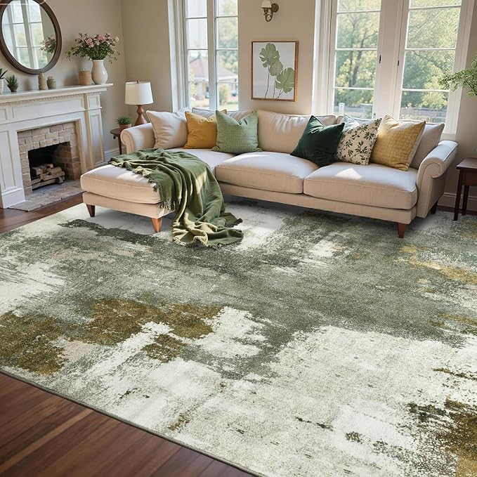 5x7 Ft Area Rugs for Living Room, Soft Non-Slip Washable Rugs Modern Abstract - Image 3