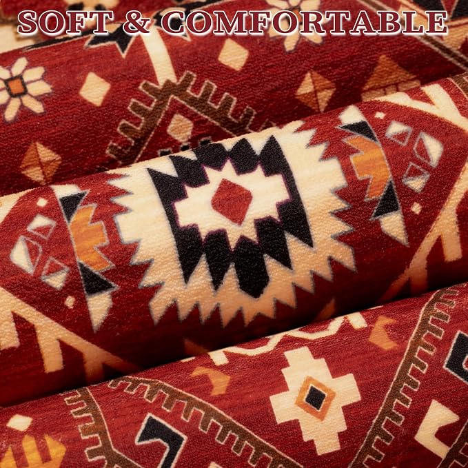 SERISSA 3x5 Washable Non Slip Boho Area Rug - Image 6